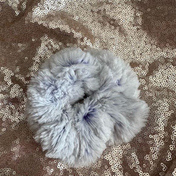 Minky Purple Frost Hair Scrunchie Handmade - Picture 2 of 2